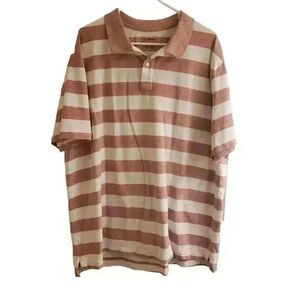 LL Bean Men's Slightly Fitted Red/White Wide Striped